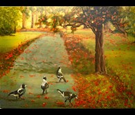 Underneath the Tulip Trees at First Light