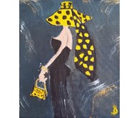 Lady in Yellow Spotted hat