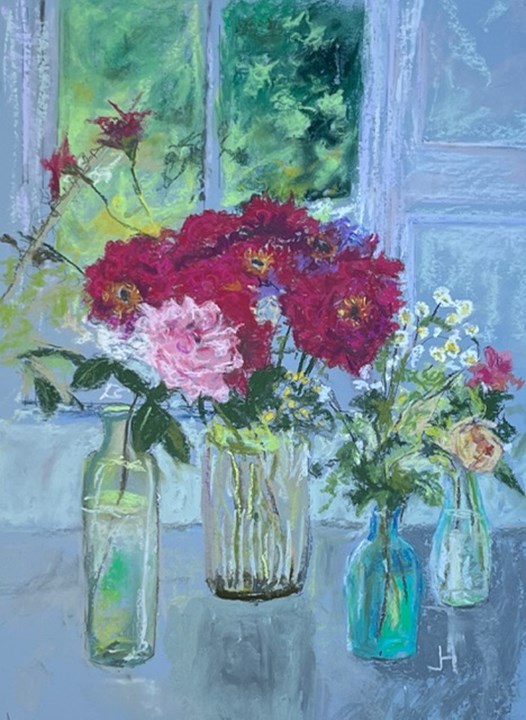 Flowers on the window Sill