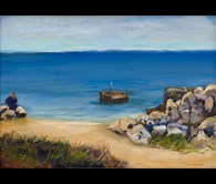Woman looking out to Sea